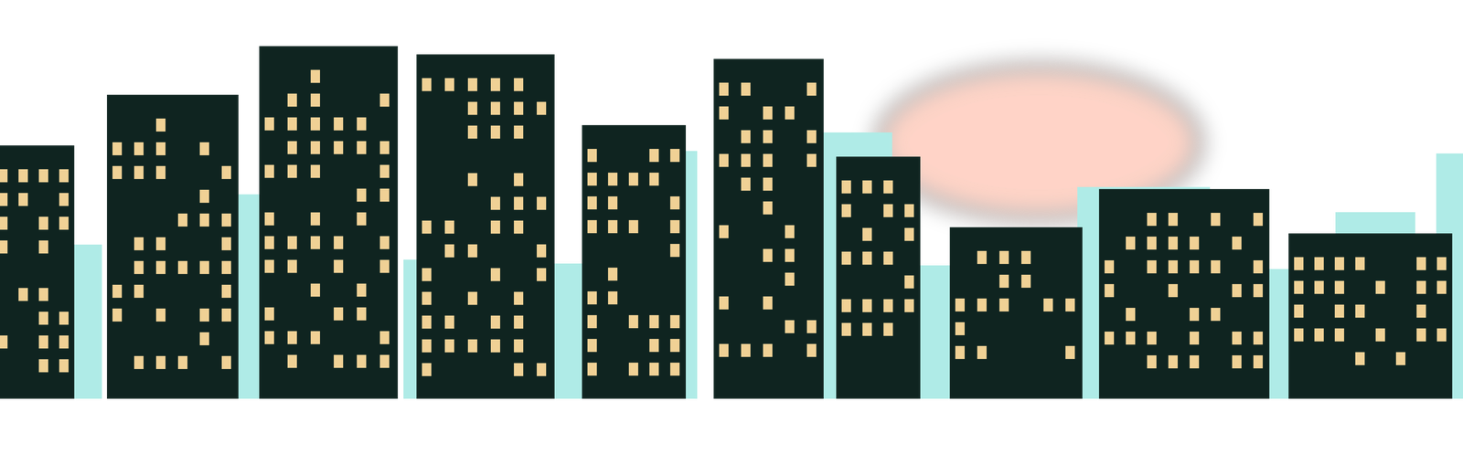 Skyline ilustrado de las principales ciudades de Florida